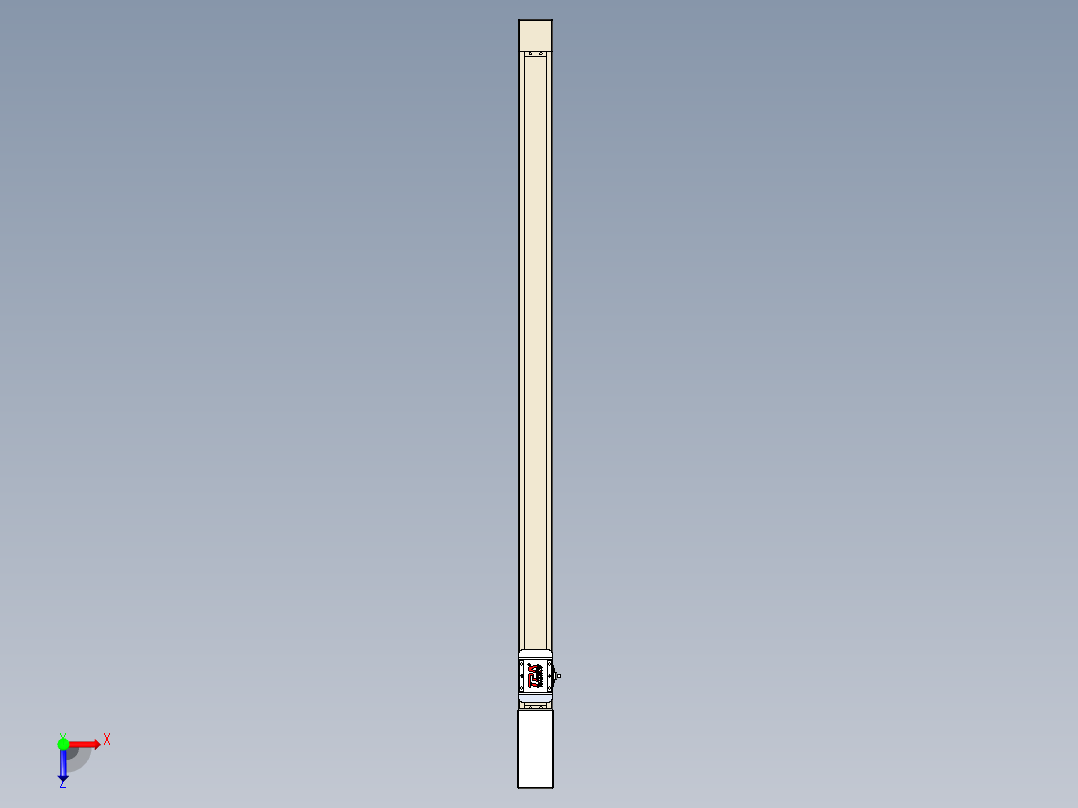 同步带全封闭直线模组TPA-HCB-65S-90-L1100-M-C-P10-N3俯视图