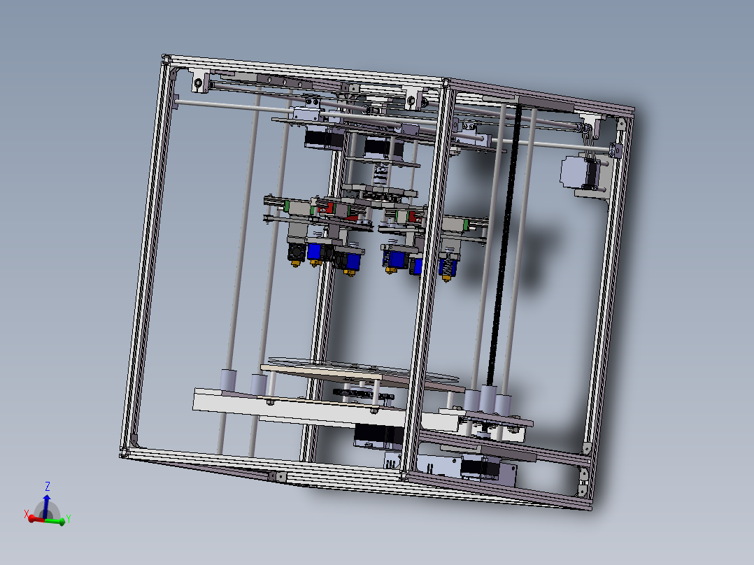 新型3D打印机结构设计含三维图