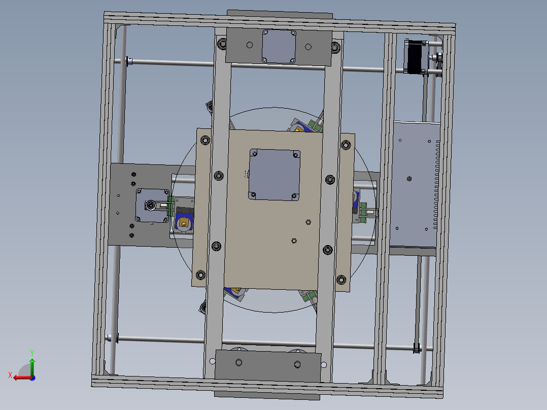 新型3D打印机结构设计含三维图后视图
