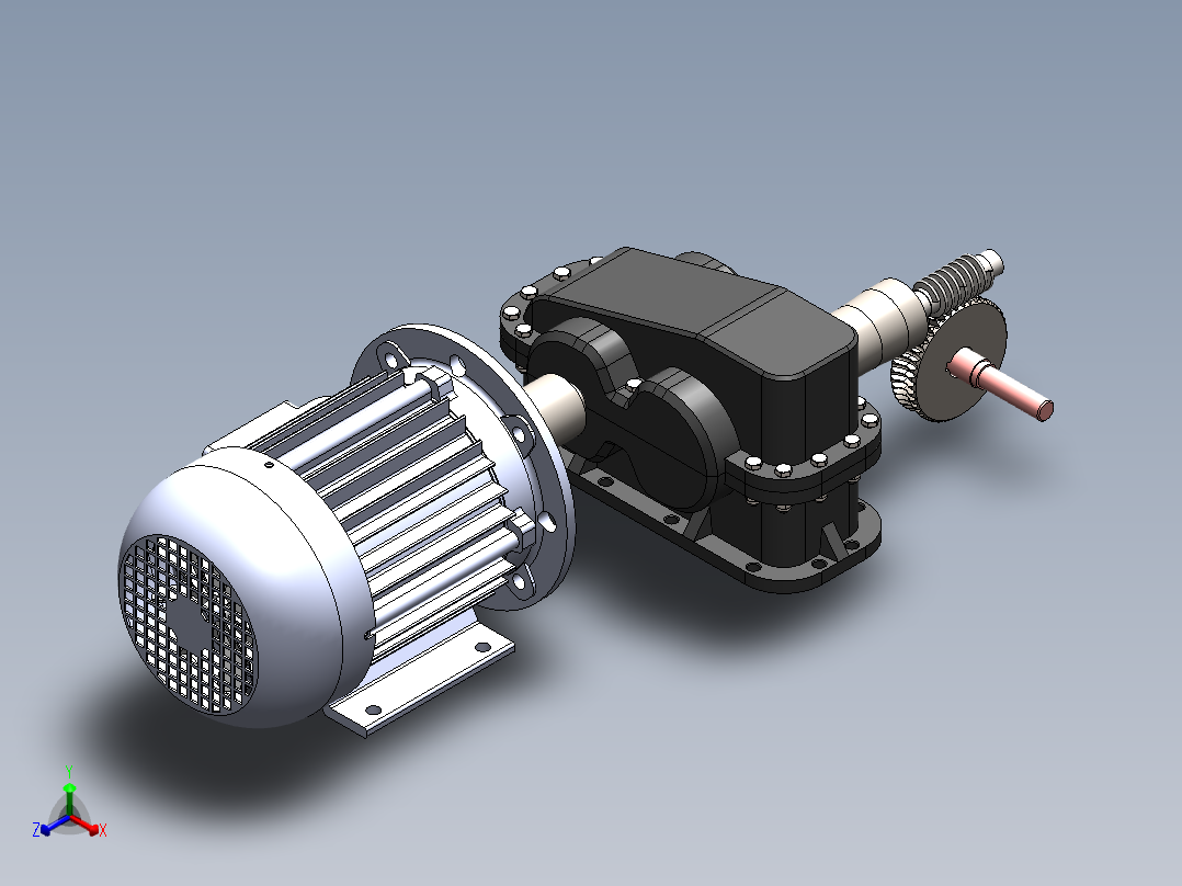 传动系统正等轴测图