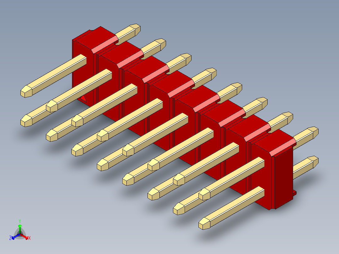 彩色公头100mil（2.54mm）系列-DS1021_red_2x08p_100mil_Type1_rev1.0
