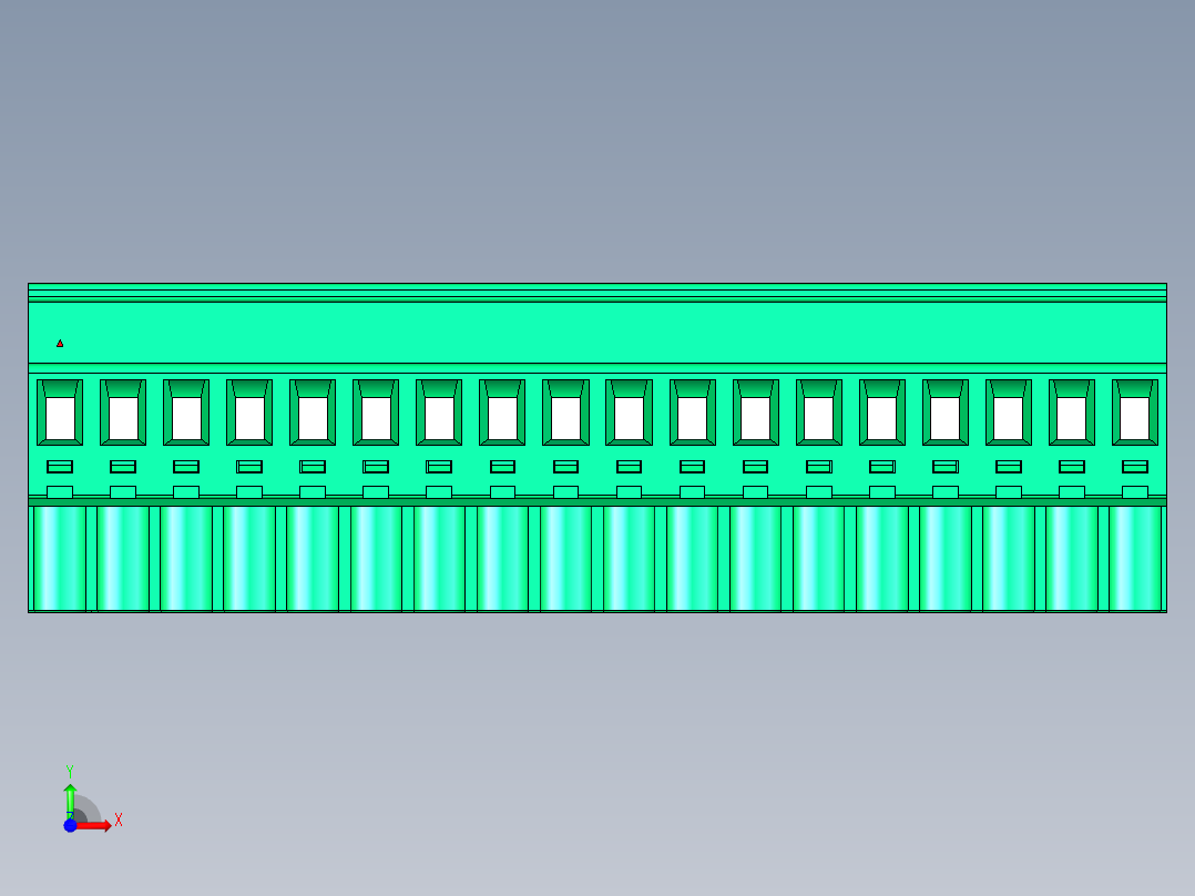 DEGSON 2EDG 系列 5.0mm 可插拔接线端子组-2EDGKB-5.0-18P-14-00AH前视图