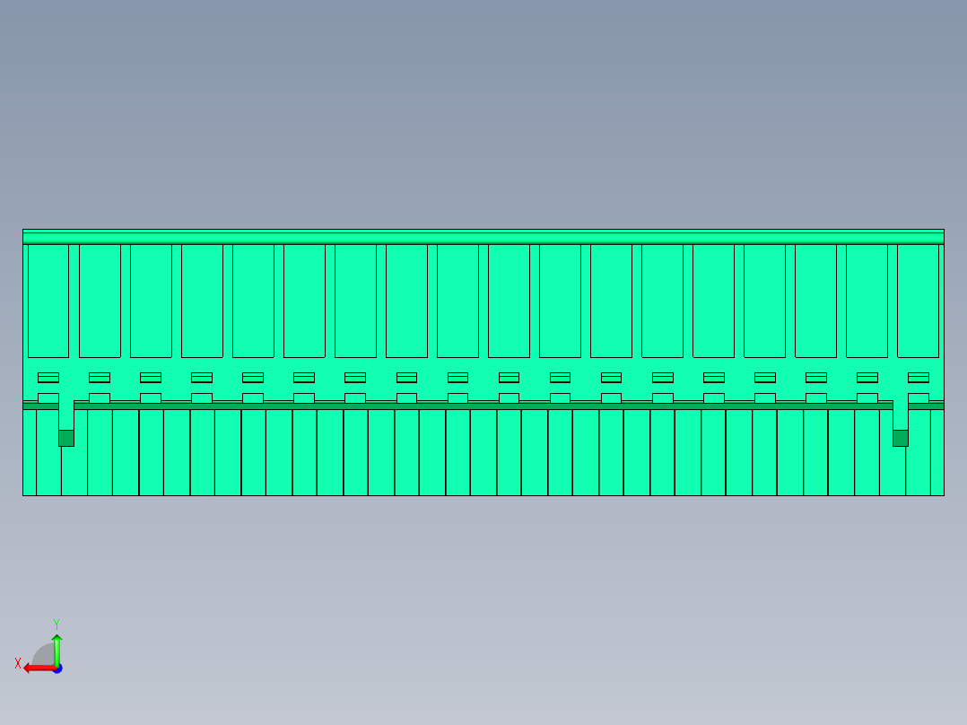 DEGSON 2EDG 系列 5.0mm 可插拔接线端子组-2EDGKB-5.0-18P-14-00AH后视图