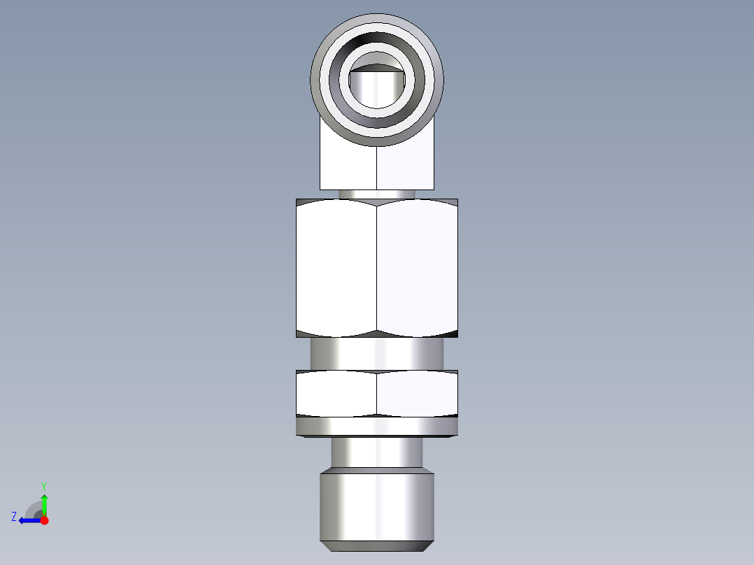 卡套式工业通用硬管接头EO_Assembled_adjustable_standpipe_elbow_EVW08LMOMD71右视图