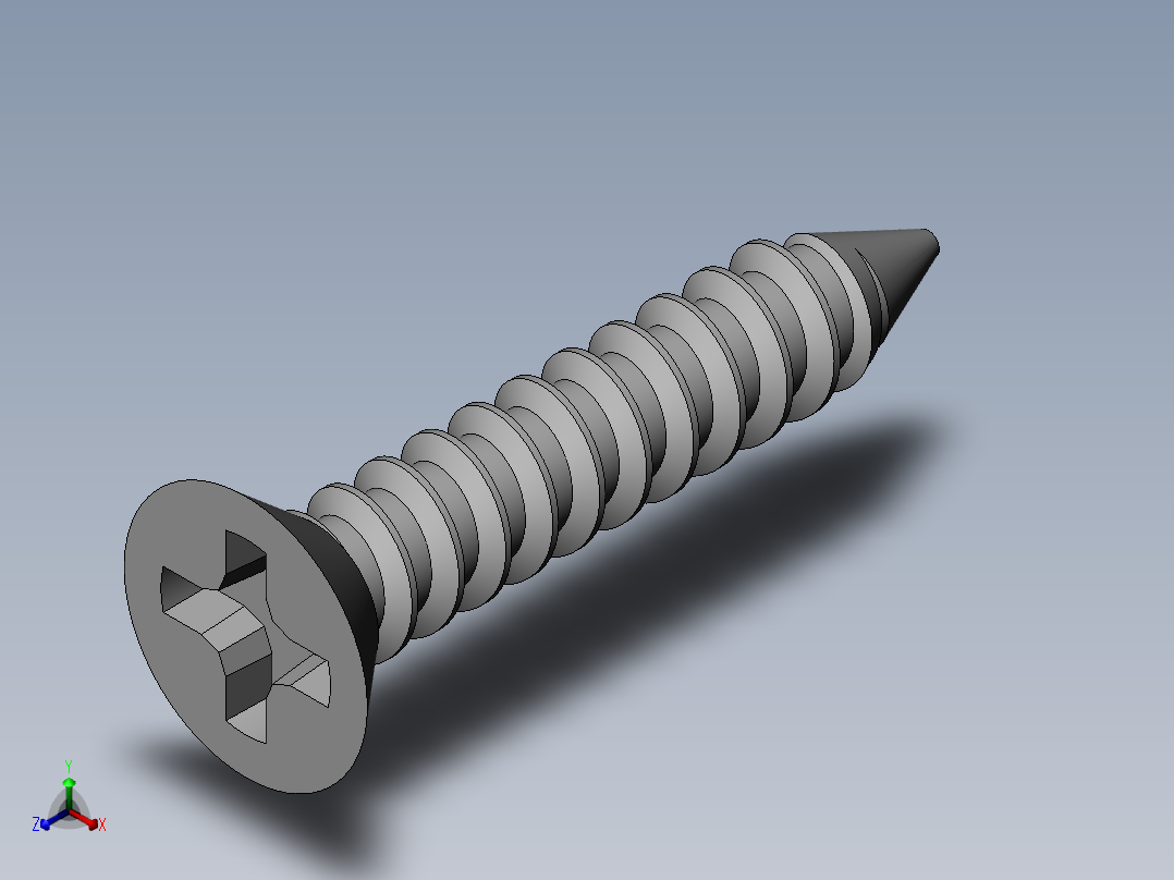 m3-13-to-40-沉头自攻螺丝-Screw M3 x 16 for Wood.SLDPRT