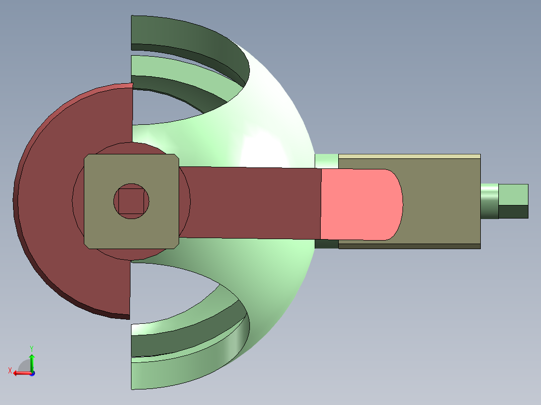 立体间歇机构后视图