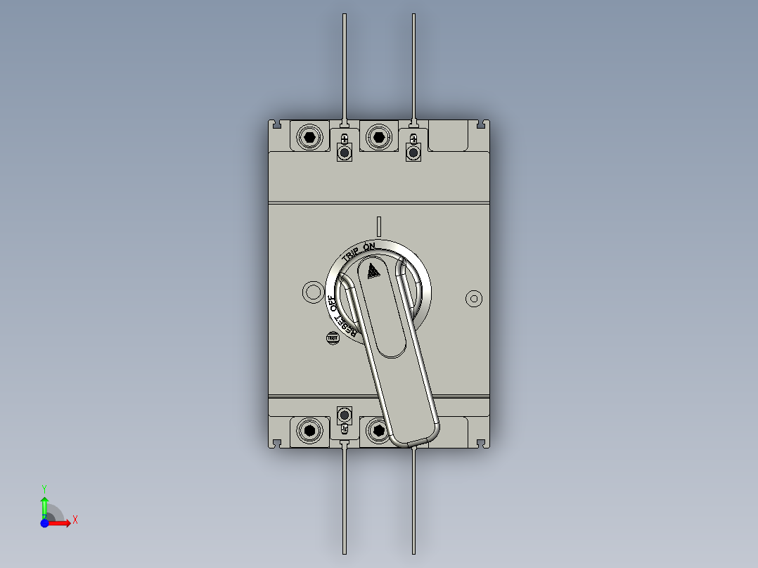NDM3Z-250V-3P断路器+手操CS1-A前视图
