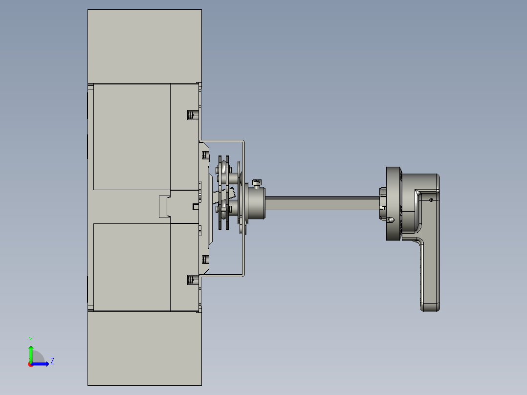 NDM3Z-250V-3P断路器+手操CS1-A左视图