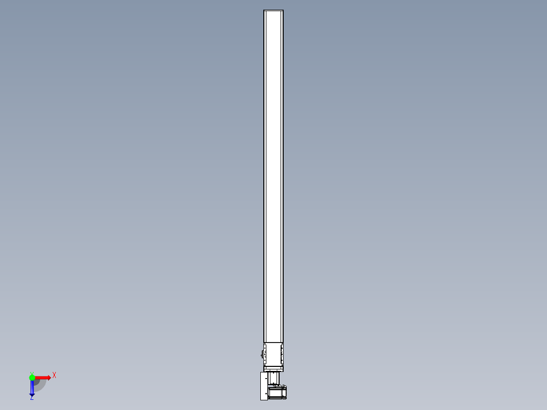 同步带全封闭直线模组TPA-HCB-105D-90-L1700-ML-C-P20-N3俯视图