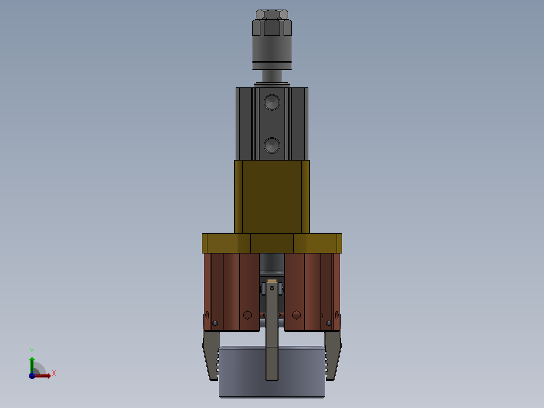 柔性四爪气动机械手1534429===40前视图