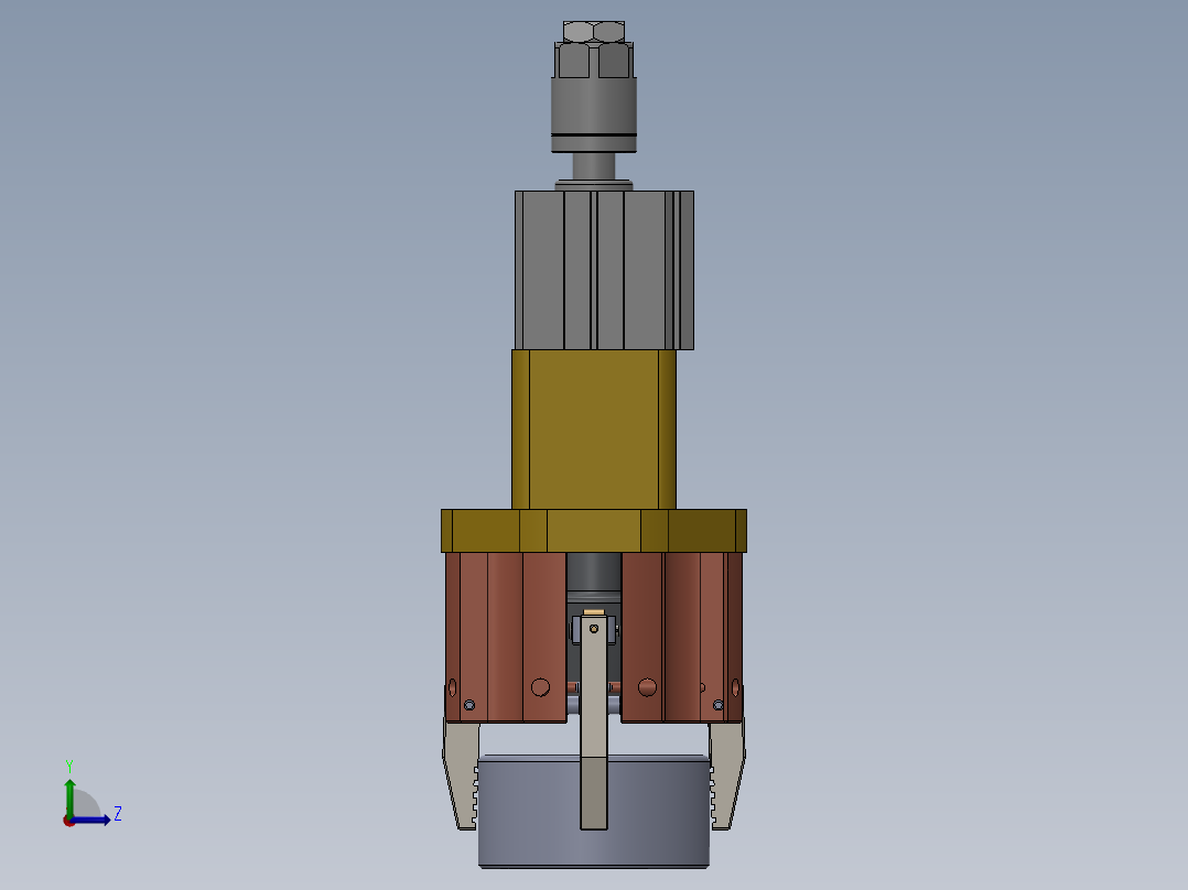 柔性四爪气动机械手1534429===40左视图