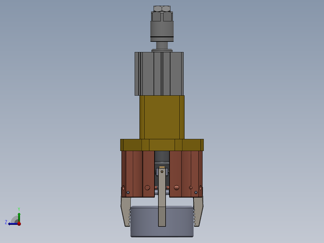柔性四爪气动机械手1534429===40右视图