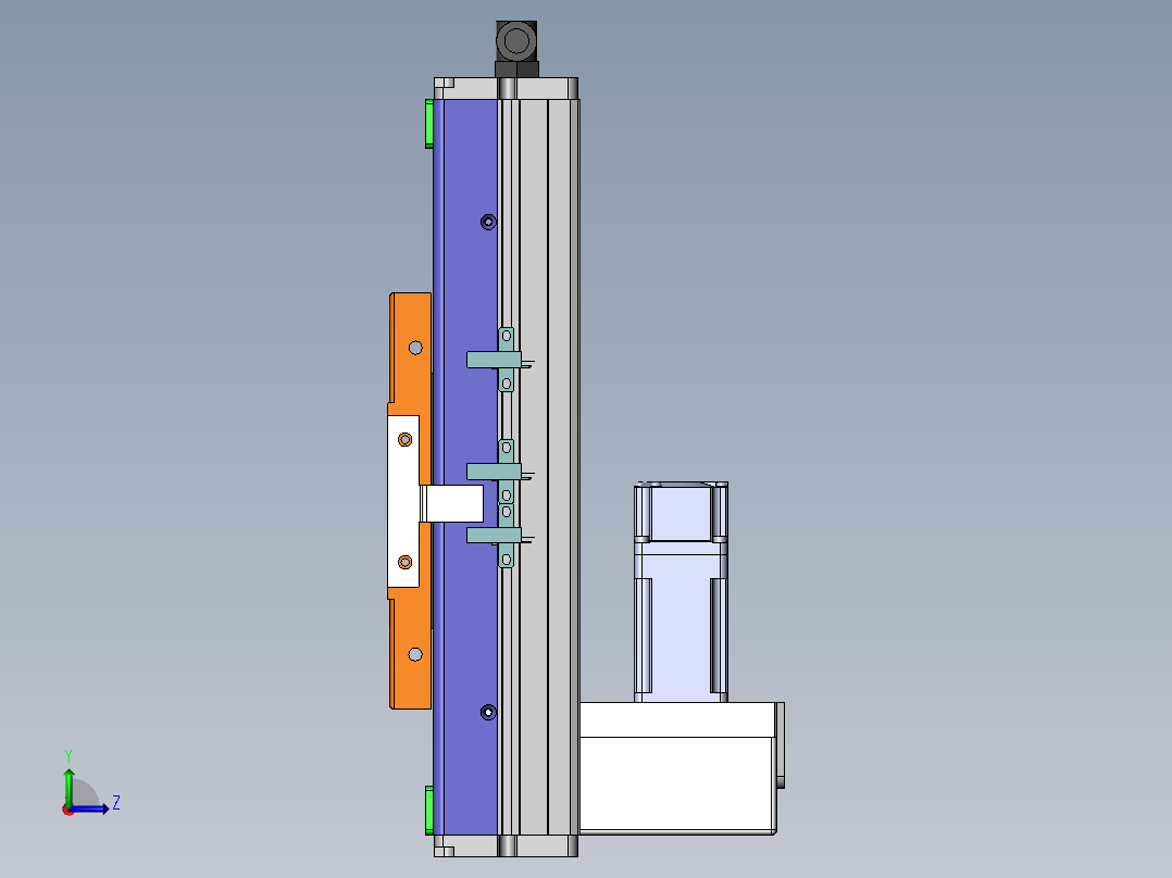 MCH丝杆全封闭MCH10-BM-100W左视图