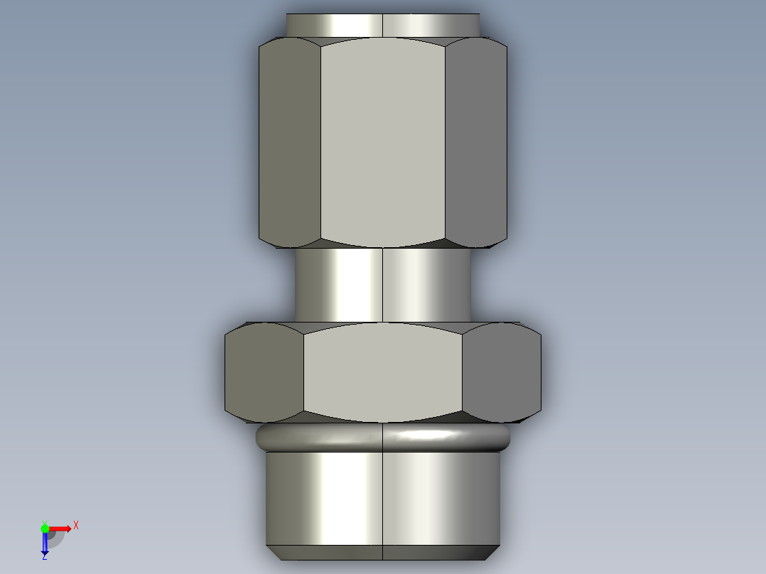 卡套式工业通用硬管接头6-8_f5bu-s俯视图