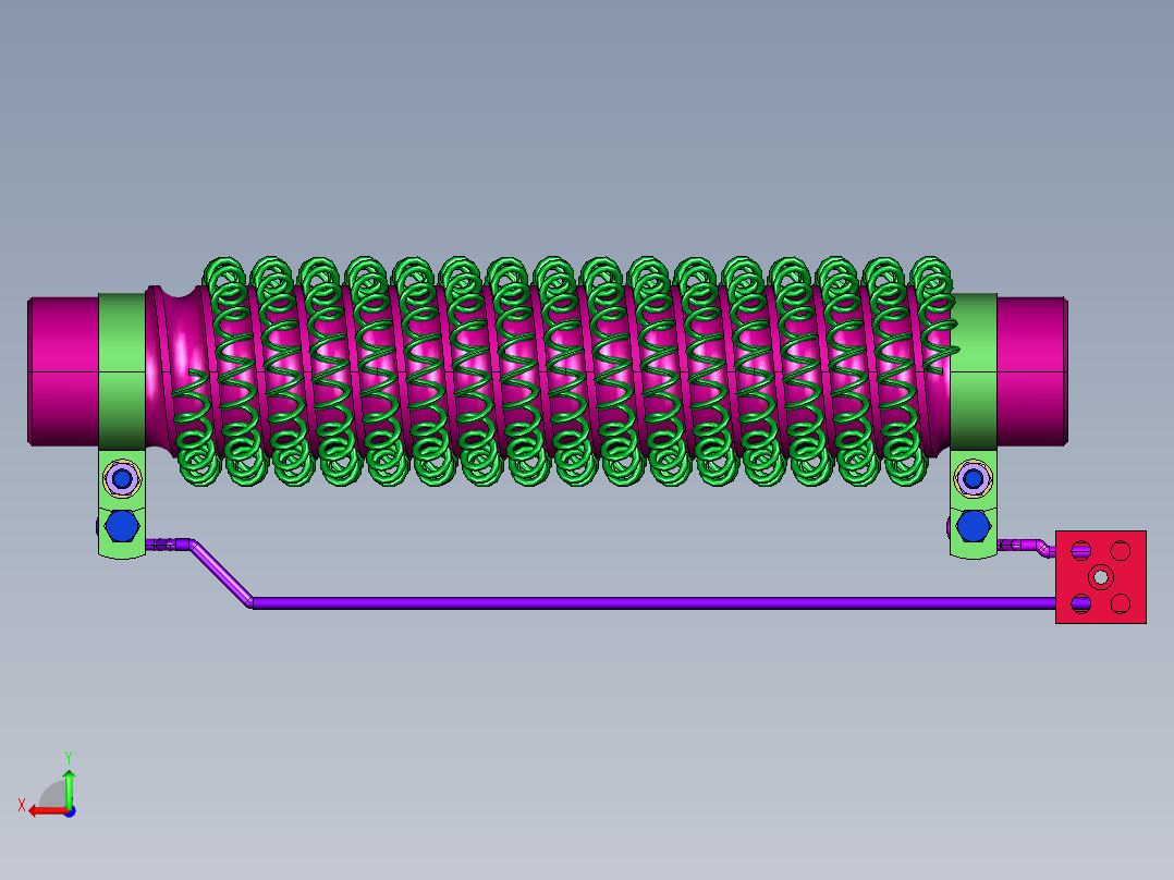 圆柱形瓷管大功率绕线电阻器后视图
