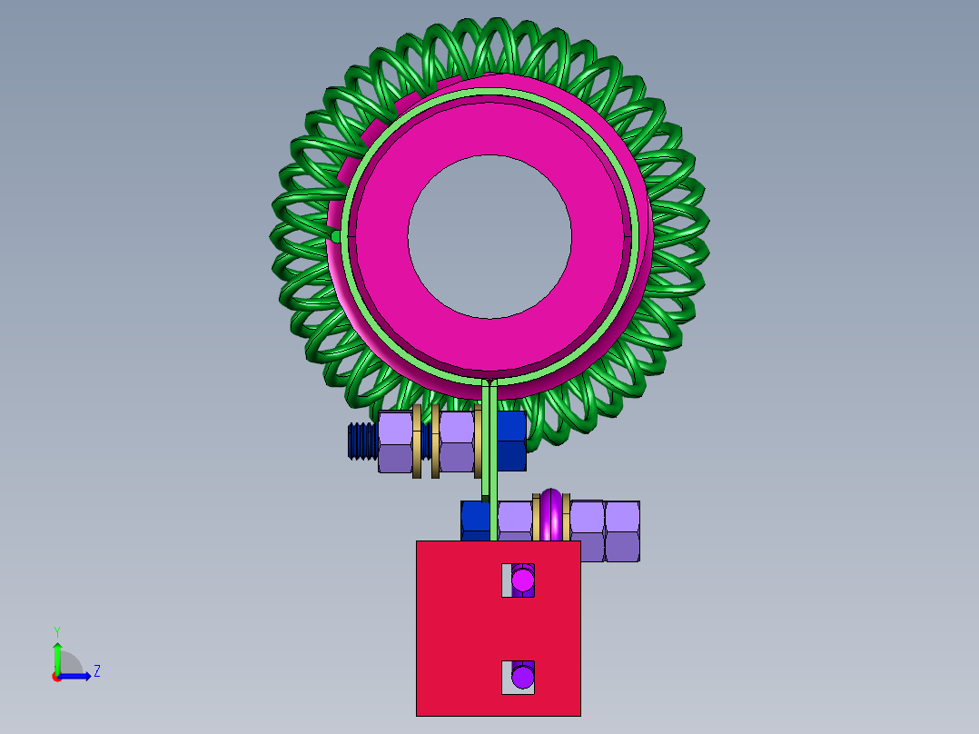 圆柱形瓷管大功率绕线电阻器左视图