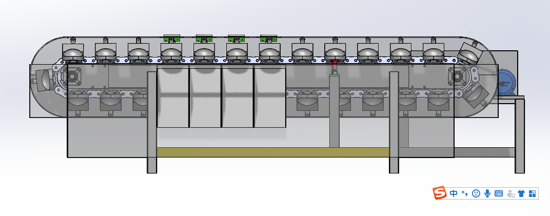 苹果自动称量分级机SW三维图