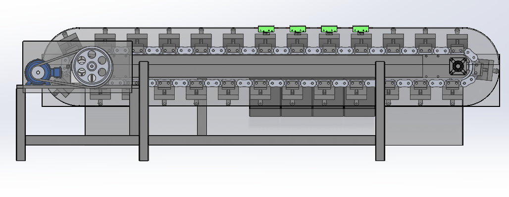 苹果自动称量分级机SW三维图