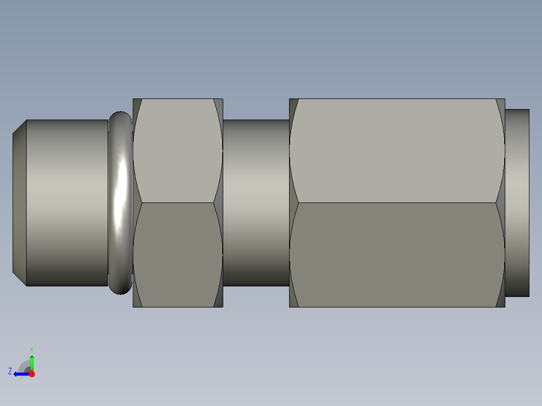 卡套式工业通用硬管接头5_f5bu-s右视图