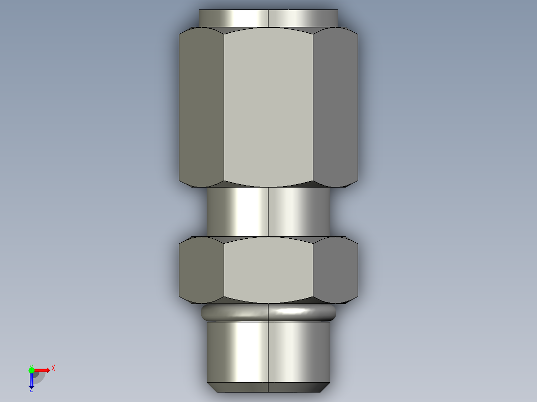 卡套式工业通用硬管接头5_f5bu-s俯视图