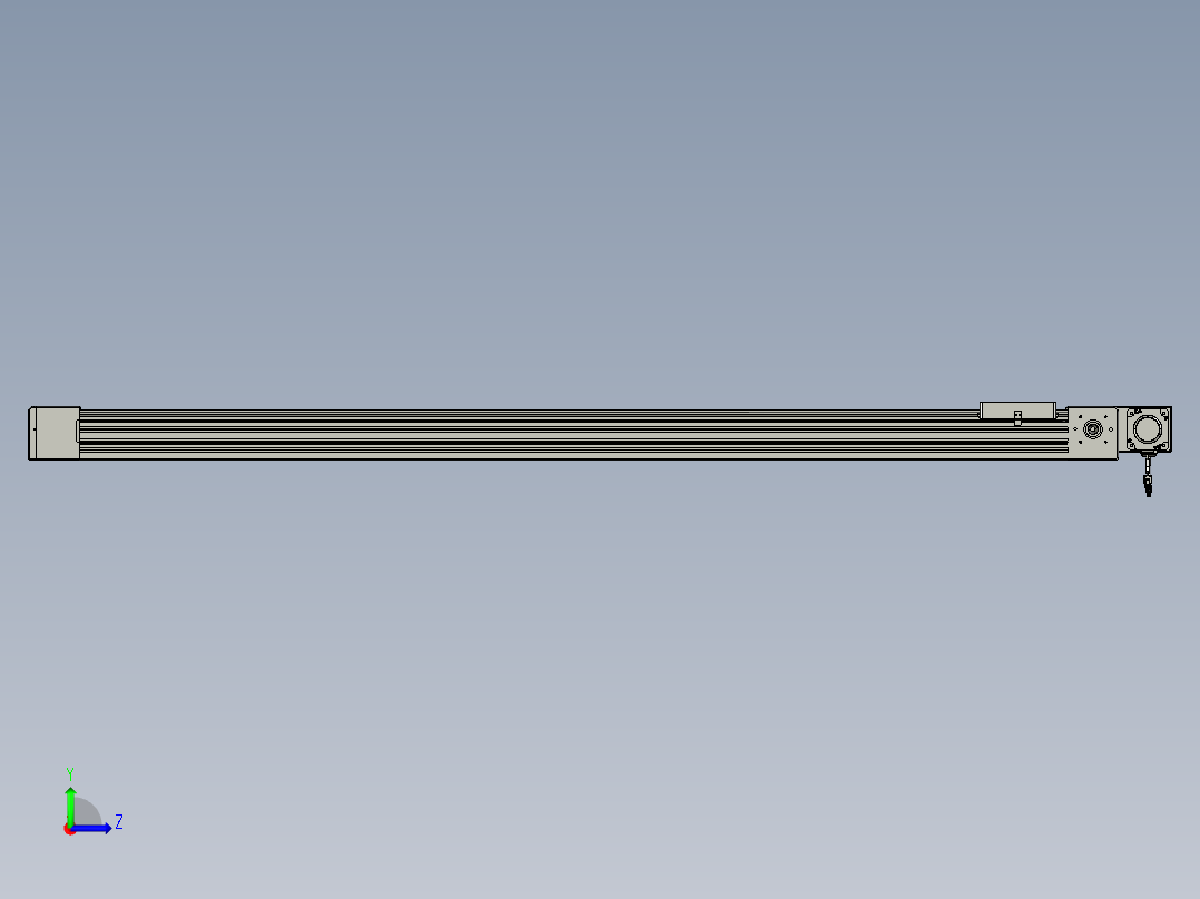 威洛博直线电机模组EB8-L100-S1750-BL-P75-MS3左视图