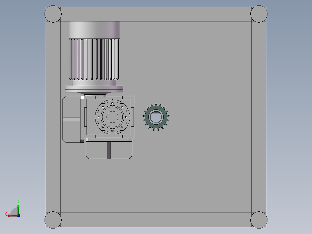 水平旋转导向轨发动机缸体生产线后视图