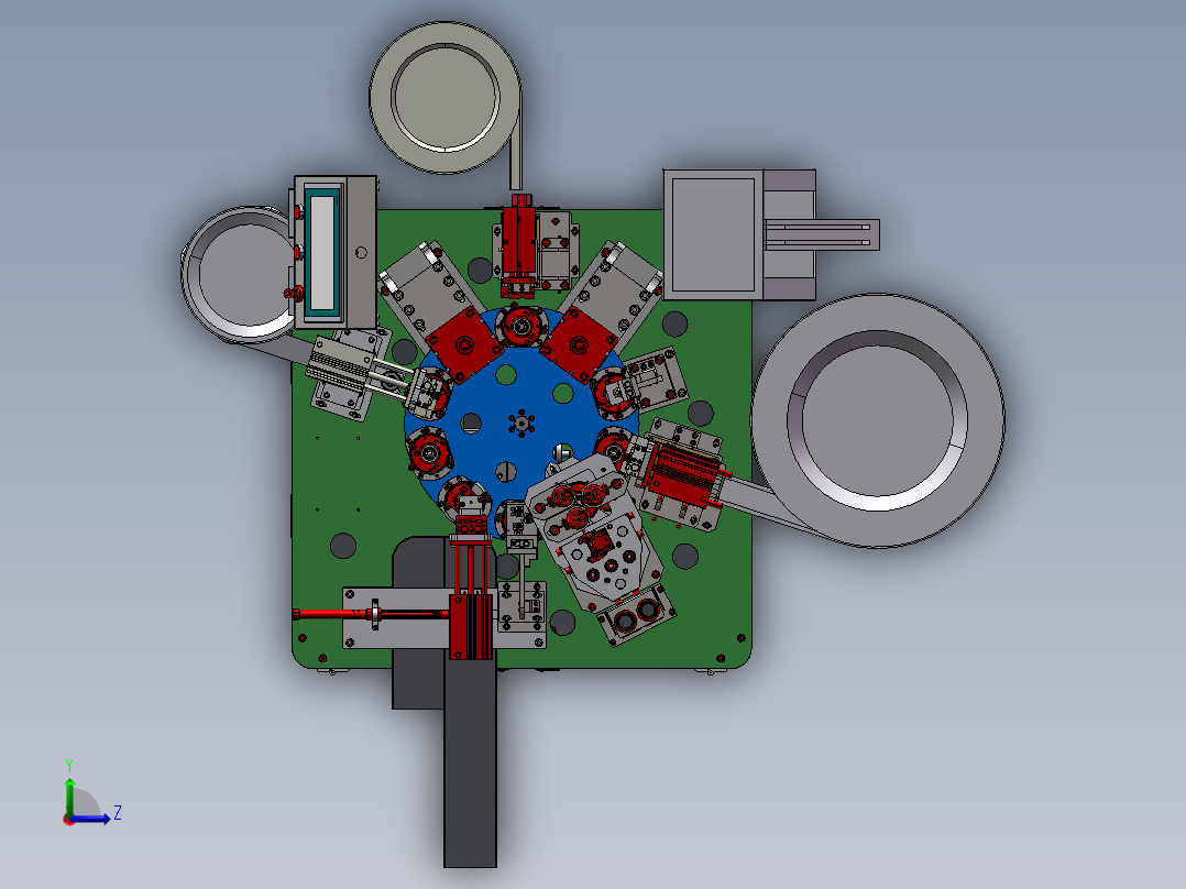 一种前盖锁螺丝自动一体机左视图