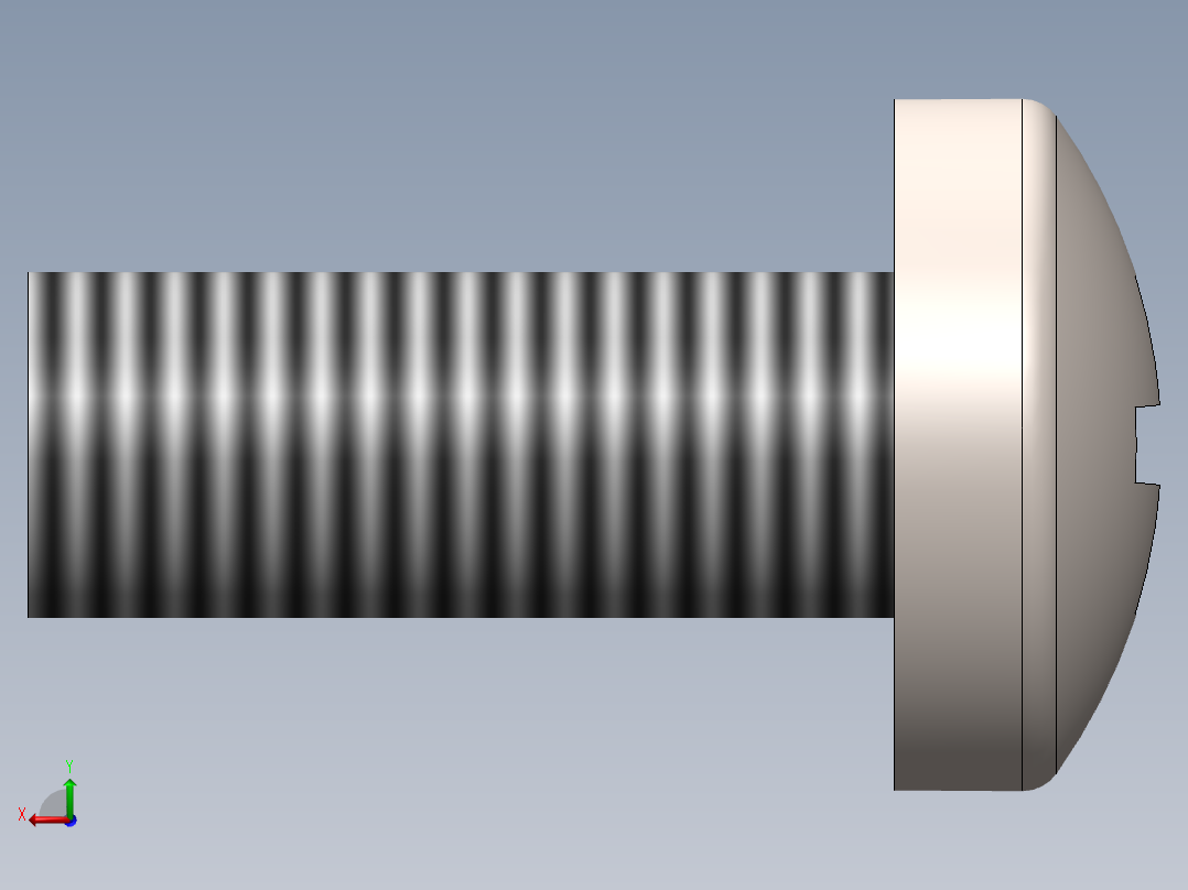 螺丝 M4 十字盘头-M4x10 Screw head.SLDPRT后视图