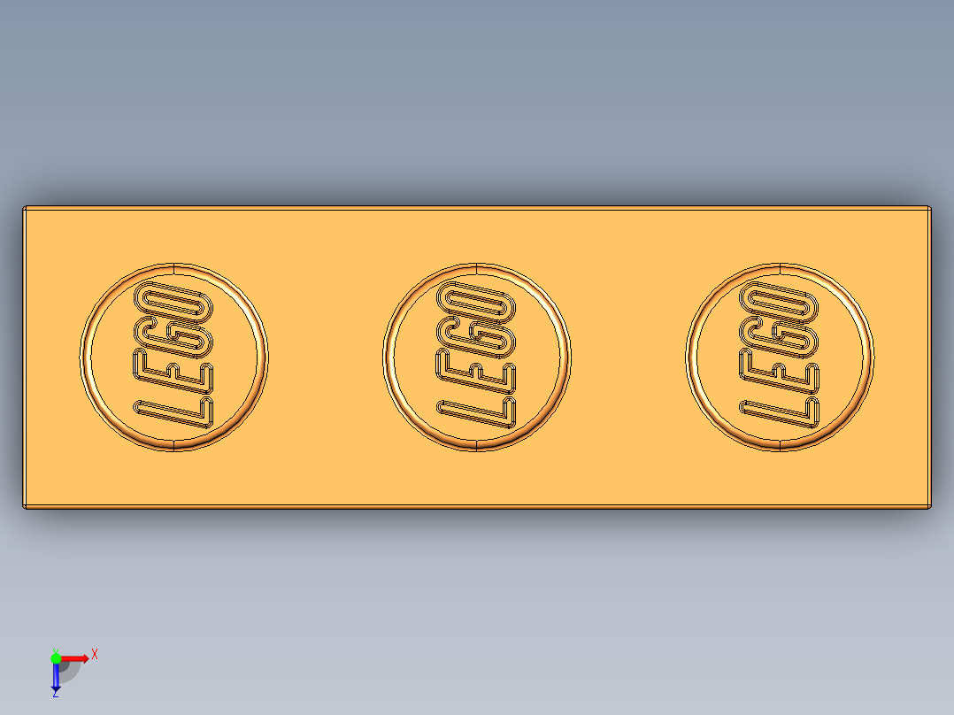 乐高套装 4421基本积木-4118787 - 3622 Bright Orange Brick 1 x 3.STEP俯视图