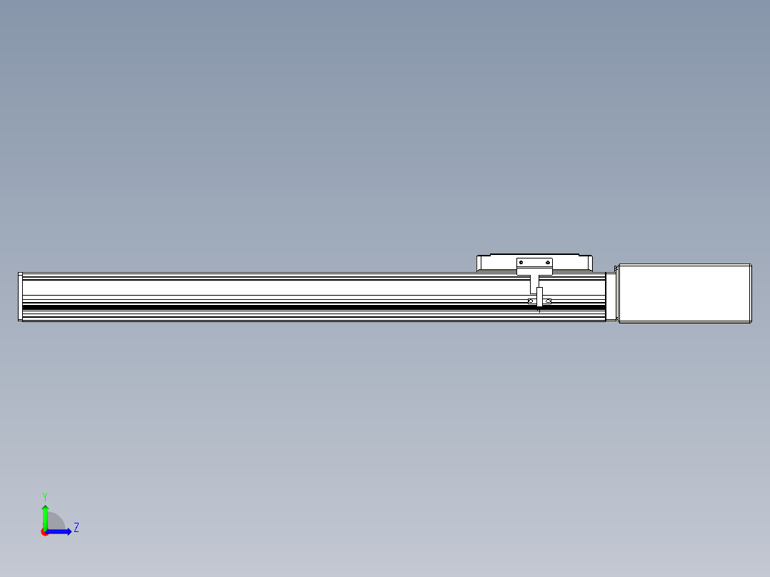 同步带全封闭直线模组TPA-HCB-105D-90-L450-ML-Y-P20-N3左视图