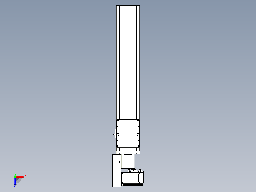 同步带全封闭直线模组TPA-HCB-105D-90-L450-ML-Y-P20-N3俯视图
