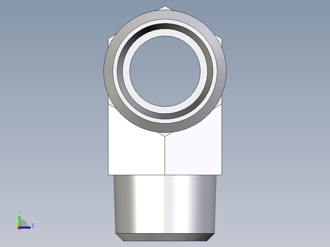 卡套式工业通用硬管接头EO_Male_stud_run_tee_TE18LR71X左视图