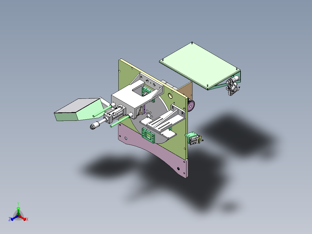 电器盒组装机正等轴测图