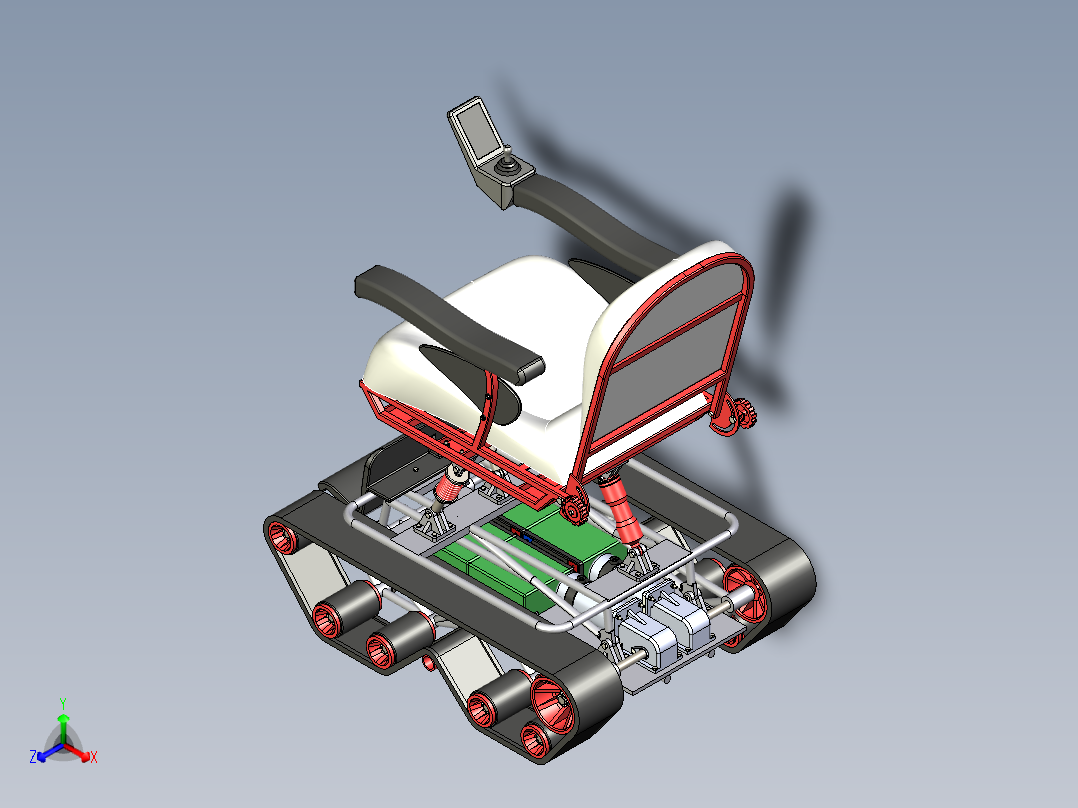 履带式轮椅三维模型