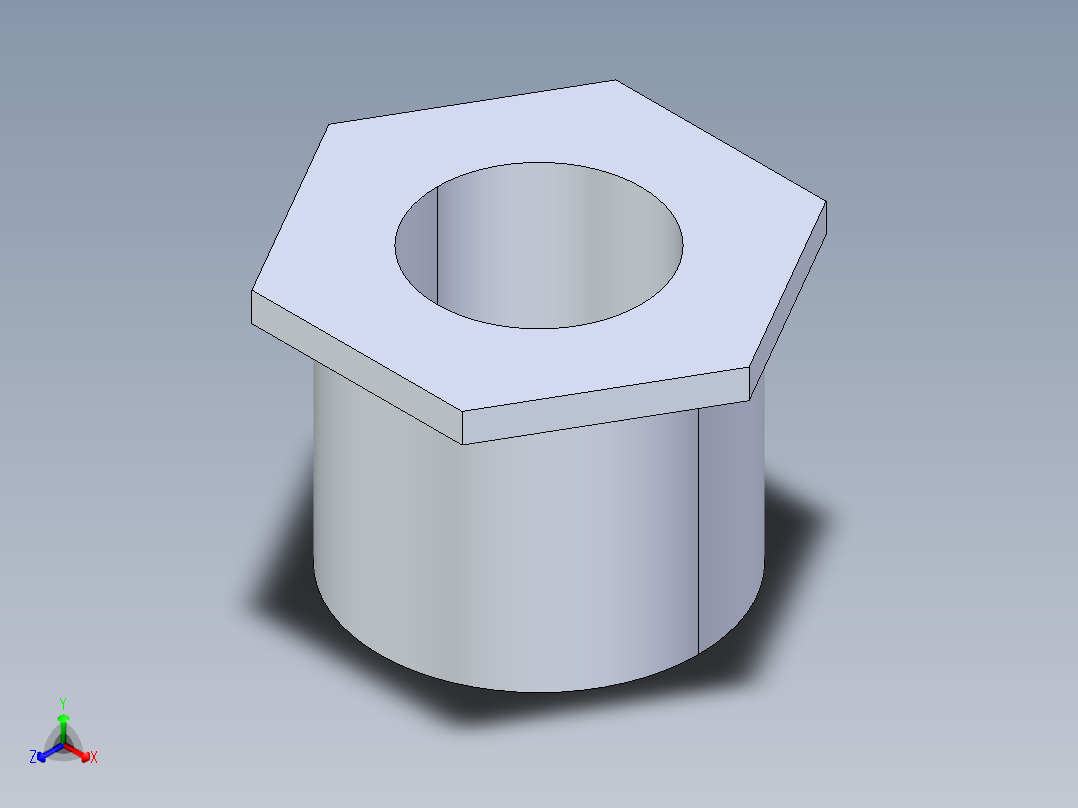 CPVC管件16-Sch80_ReducerBushing_SxSPIG_9837-130_1in x 0.5in正等轴测图