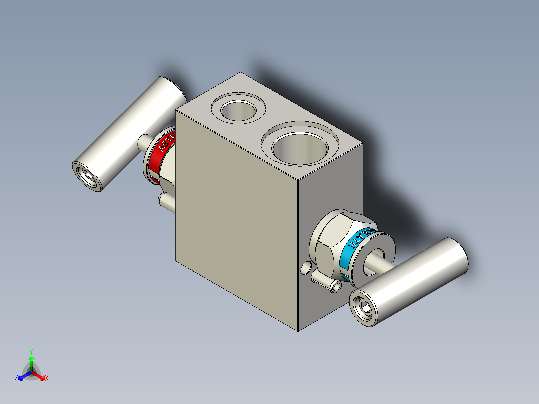 2通仪表歧管，207系列，直阻断-泄放，内螺纹x内螺纹
