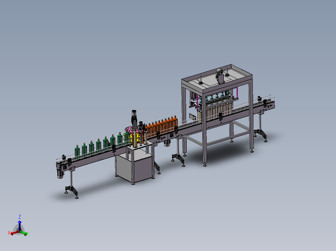 B02-Filling and Capping <span style='color: red'>Machine</span>灌装机3D数模<span style='color: red'>图纸</span> <span style='color: red'>STP</span><span style='color: red'>格式</span>