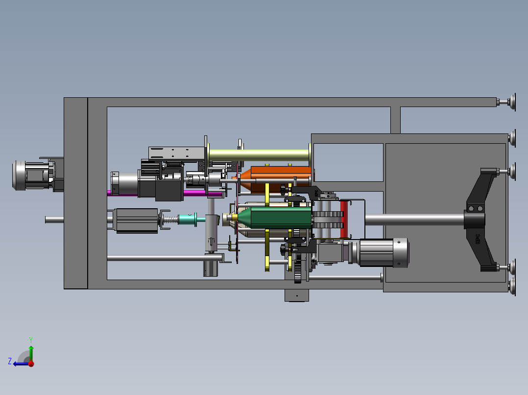 B02-Filling and Capping Machine灌装机3D数模图纸 STP格式右视图