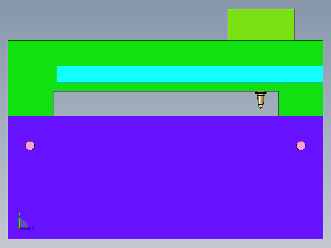 单平台加厚金属割板机左视图