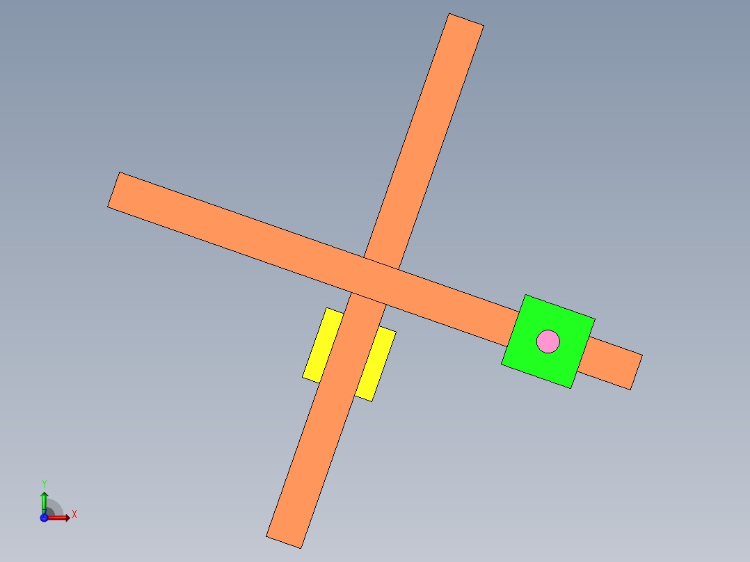 双转块机构前视图