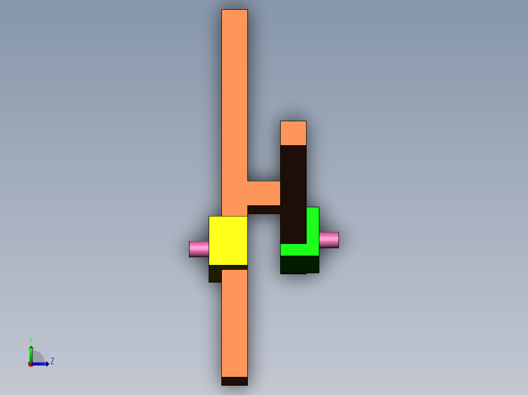 双转块机构左视图