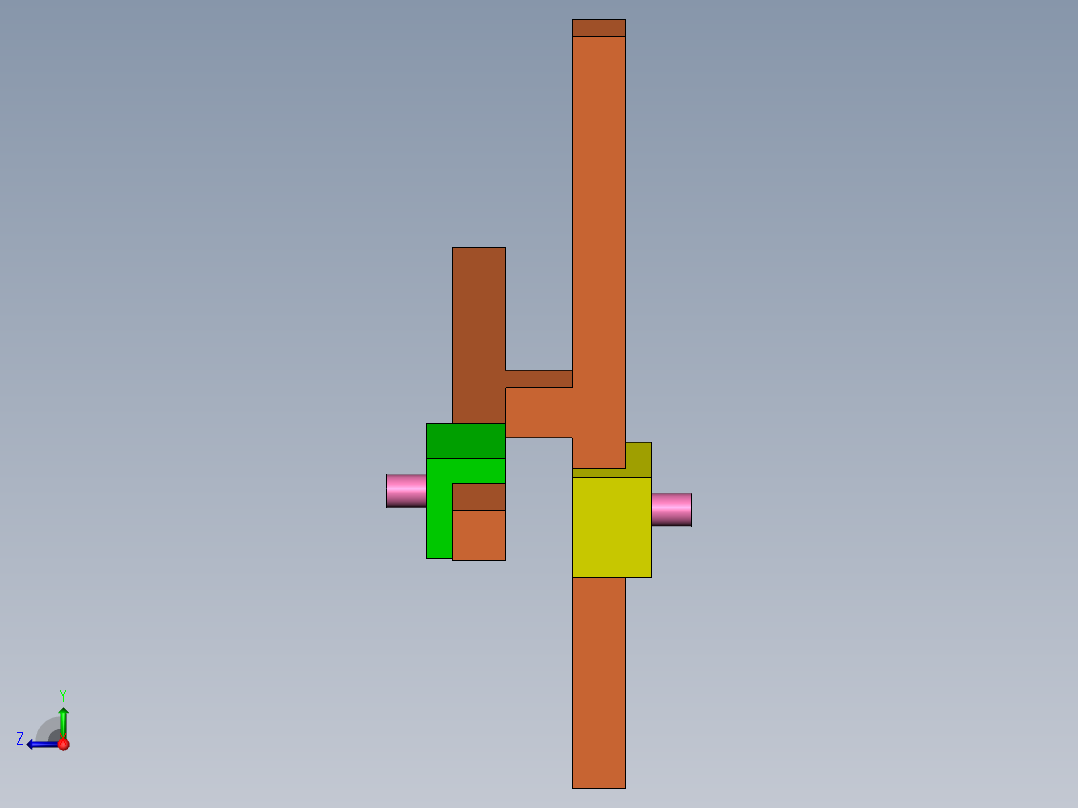 双转块机构右视图