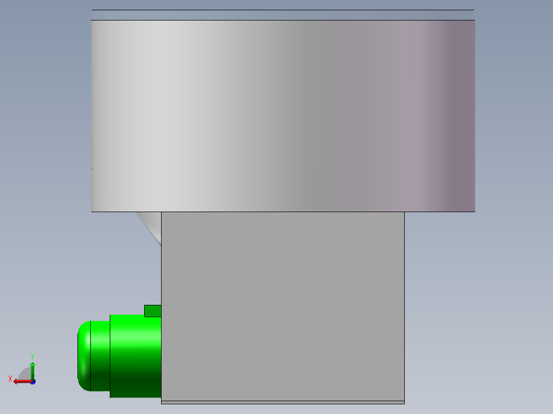 旋转理盖机设计模型后视图