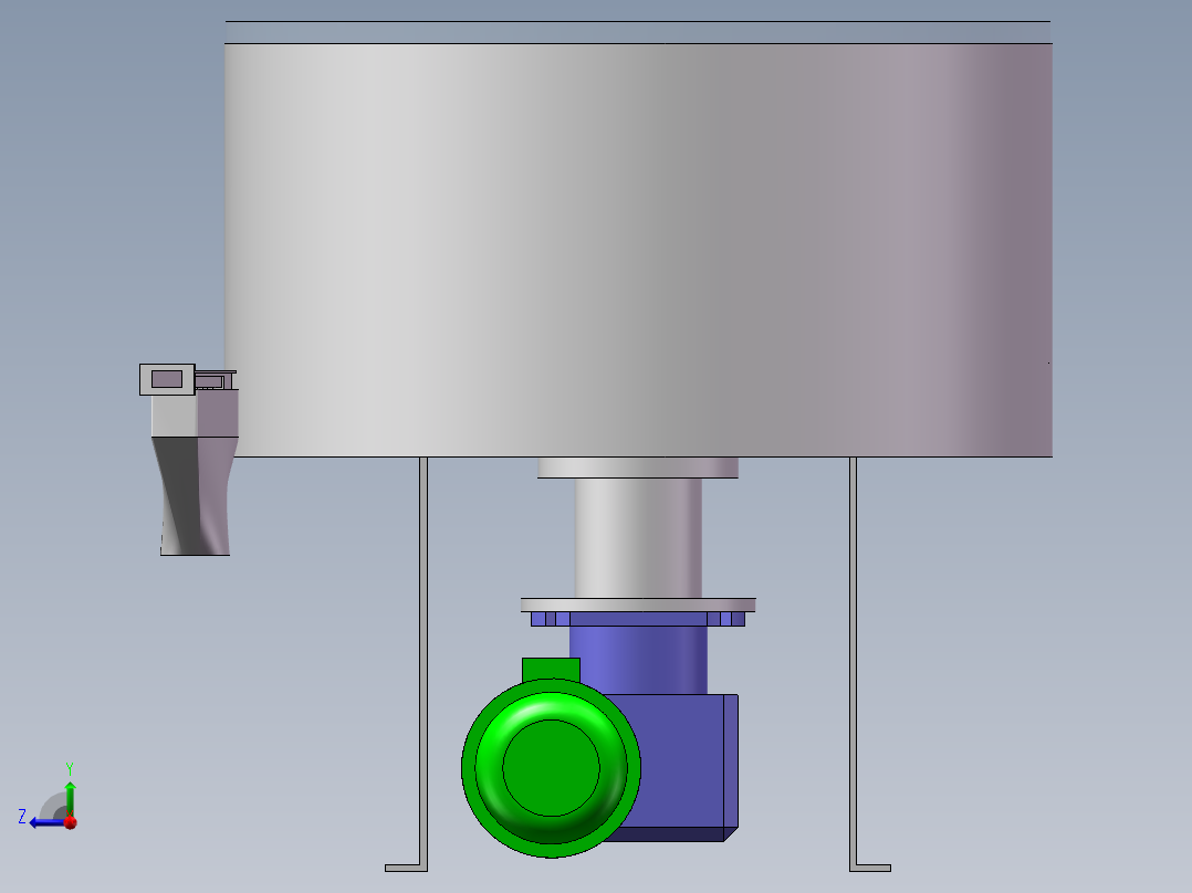 旋转理盖机设计模型右视图