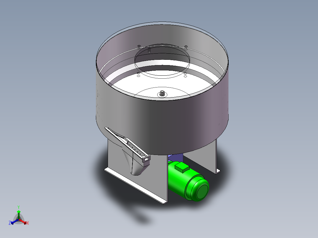旋转理盖机设计模型正等轴测图