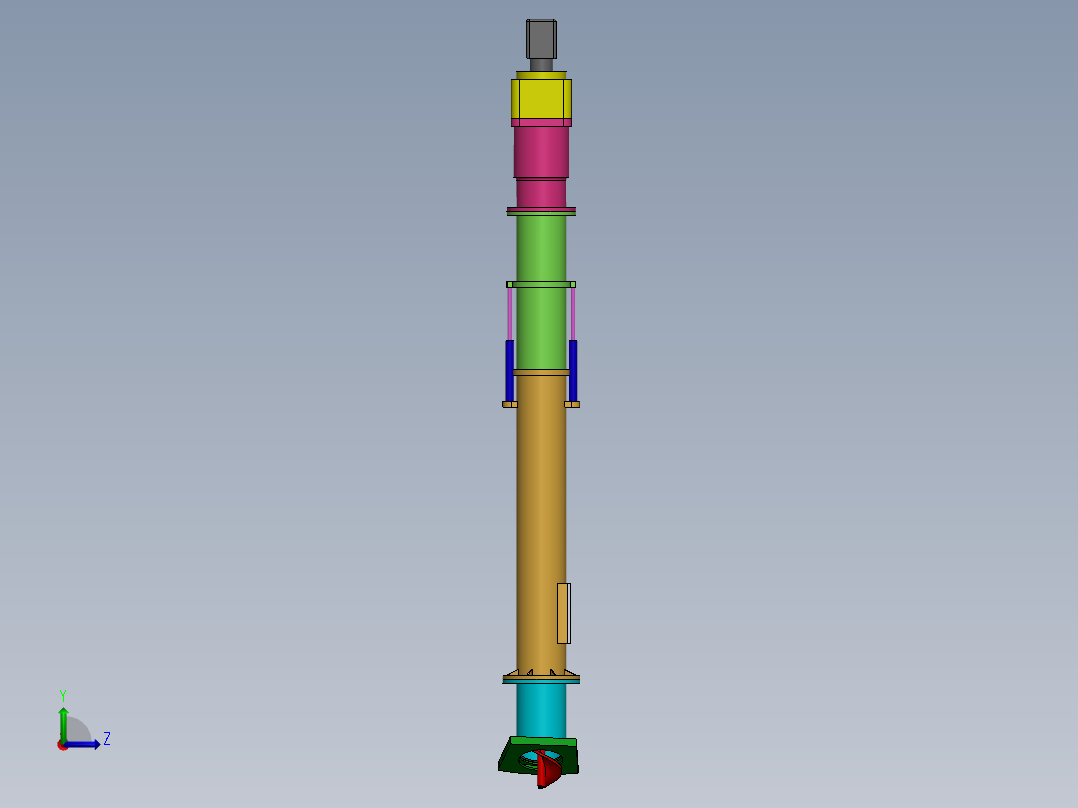 盾构螺旋输送机的设计左视图