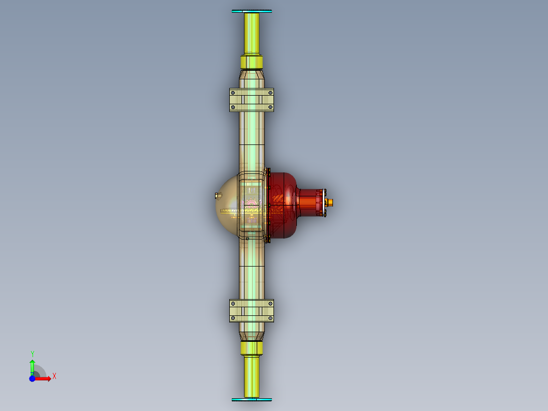 某后轮驱动商用车非断开式驱动桥设计和有限元分析【含三维catia+CAD图+文档】前视图