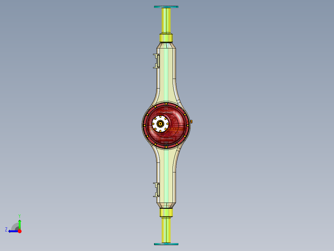 某后轮驱动商用车非断开式驱动桥设计和有限元分析【含三维catia+CAD图+文档】右视图