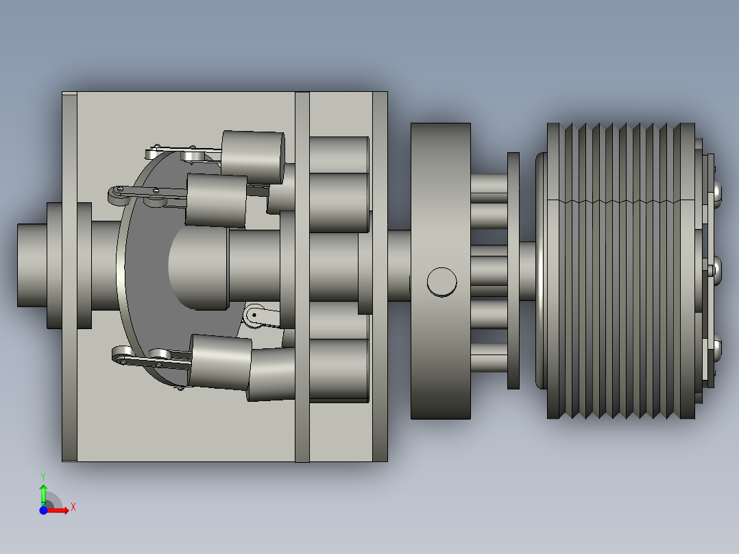 汽车空调压缩机--2--stp前视图