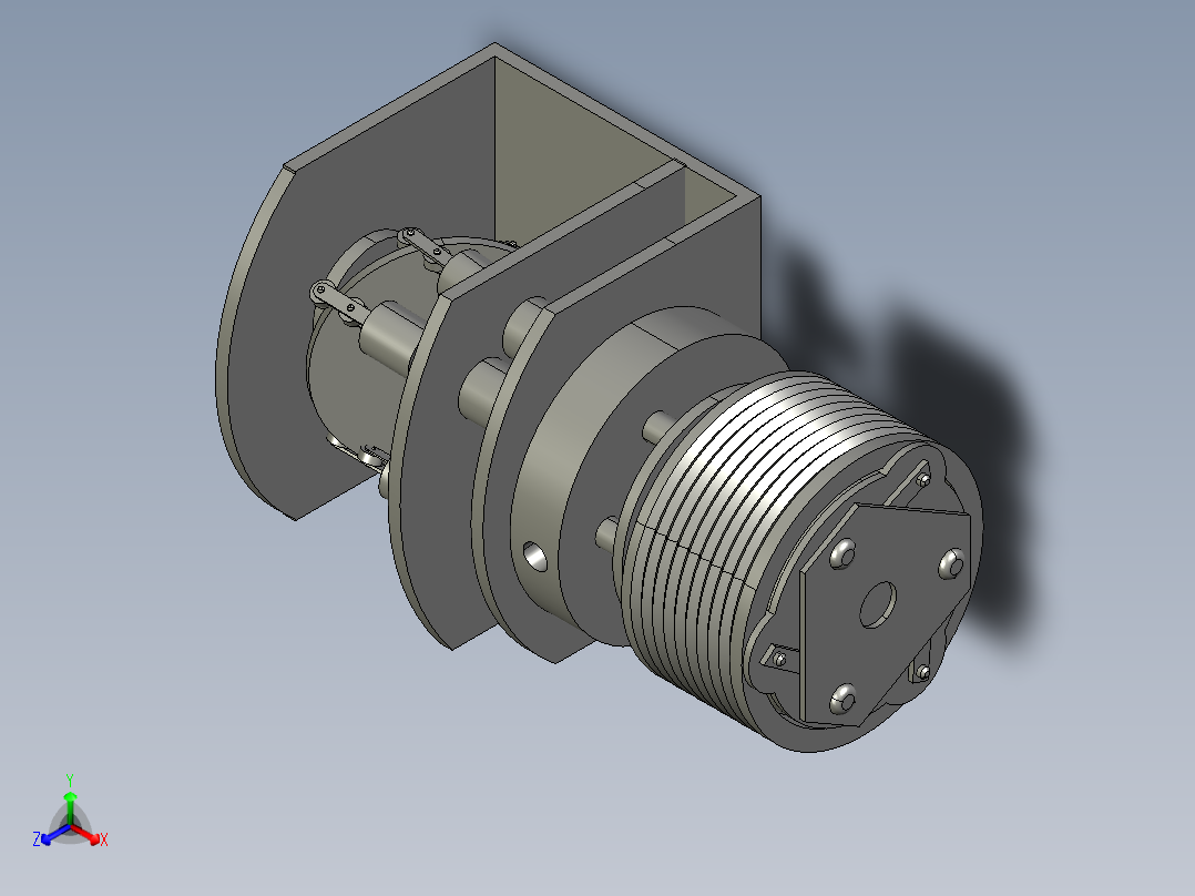 汽车空调压缩机--2--stp正等轴测图